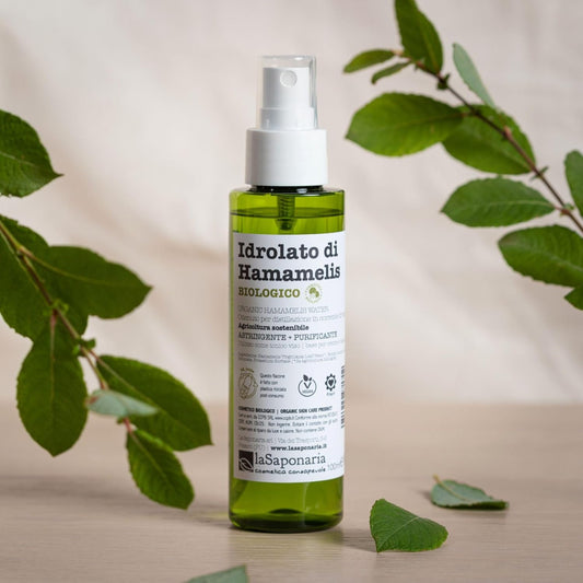 La Saponaria | Organic Hamamelis Hydrolate, Astringent, Decongestant Floral Water, Ideal For Impure And Oily Skin, 100 Ml