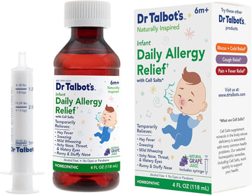 Dr. Talbot'S Infant Tummy Ache Relief With Cell Salts - 4 Fl Oz - Naturally Inspired Kids Stomach Relief - Natural Apple Flavor - Includes Syringe