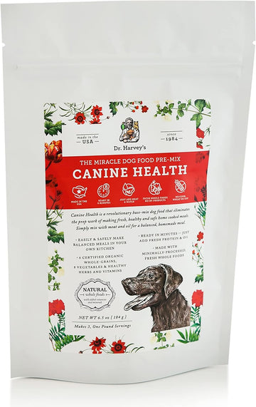 Dr. Harvey's Canine Health Miracle Dog Food, Human Grade Dehydrated Base Mix for Dogs with Organic Whole Grains and Vegetables (Trial Size 6.5 Oz)