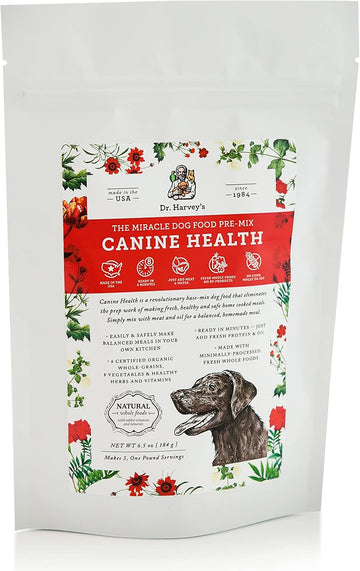 Dr. Harvey'S Canine Health Miracle Dog Food, Human Grade Dehydrated Base Mix For Dogs With Organic Whole Grains And Vegetables (Trial Size 6.5 Oz)