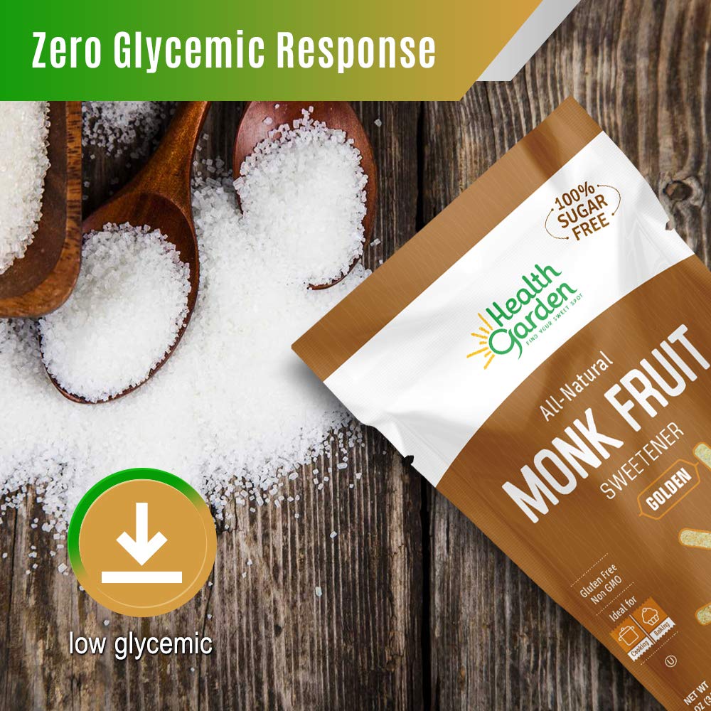 Health Garden Monk Fruit Sweetener, Golden - Non Gmo - Gluten Free - Sugar Substitute - Kosher - Keto Friendly (3 Lbs X 2)… : Grocery & Gourmet Food