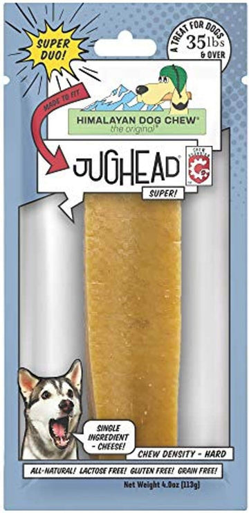 Himalayan Pet Supply Jughead Super Cheese Chew Insert, 100% Natural, Long Lasting, Gluten Free, Healthy & Safe Dog Treats, Lactose & Grain Free, Protein Rich, Dogs 35 Lbs And Over, Large