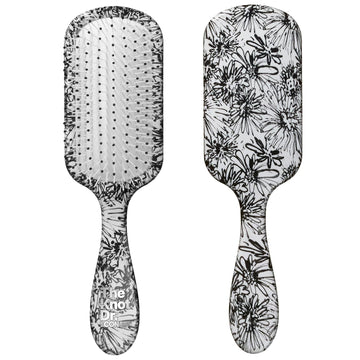 The Knot Dr. Hair Brush By Conair - Detangling Hair Brush - Removes Knots And Tangles In Wet Or Dry Hair- Hair Brushes For Women - Floral Print