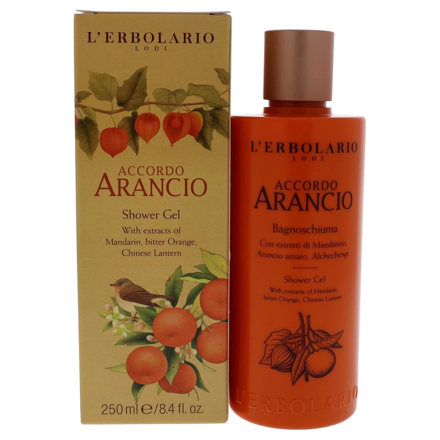 L'Erbolario Shower Gel – Moisturizing Body Wash With Plant Extracts - Toning And Invigorating Body Soap With Citrus Scent – Accordo Arancio - 8.4 Oz : Beauty & Personal Care