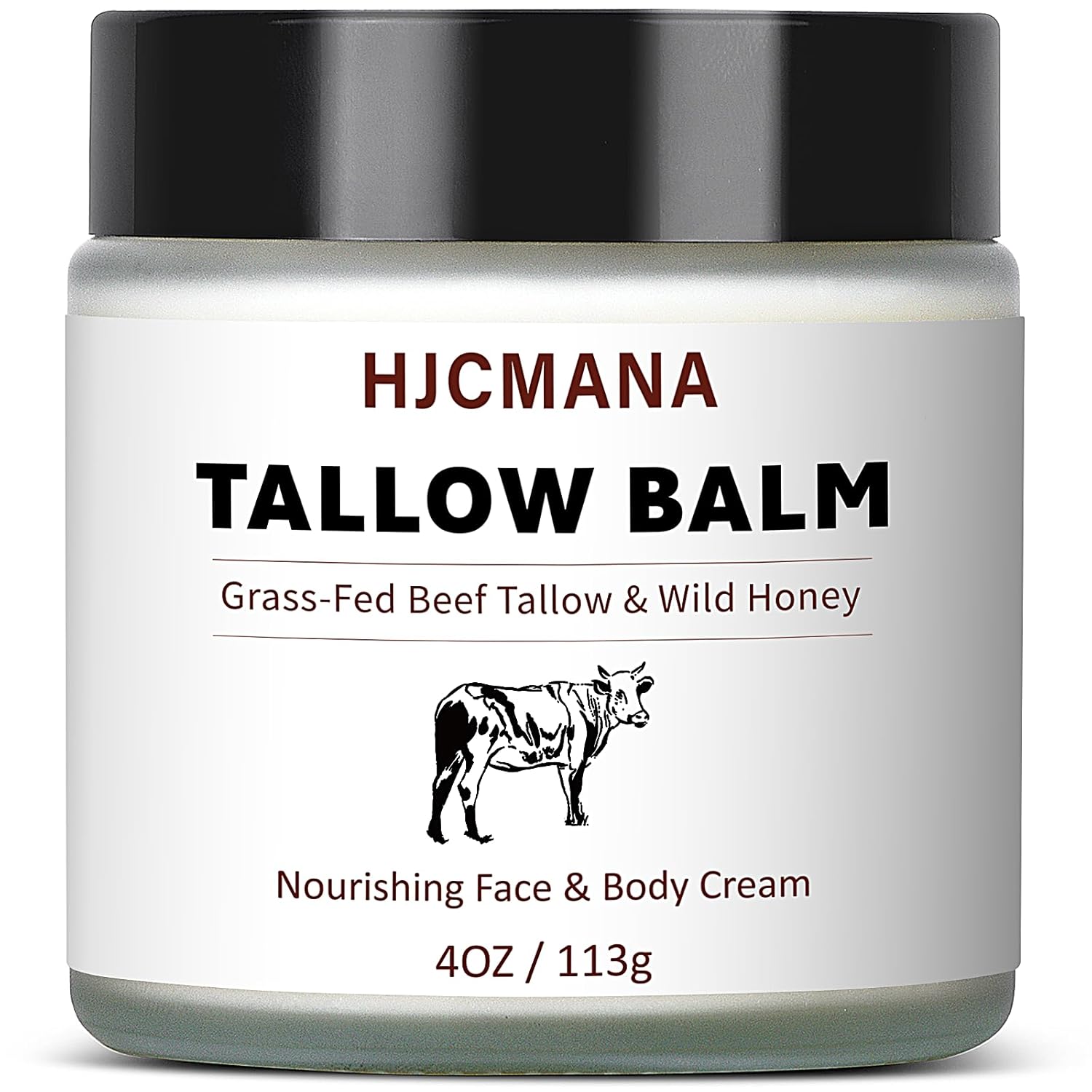 Beef Tallow For Skin 4 Oz, Natural Unscented Tallow And Honey Balm, Grass Fed Beef Tallow For Face And All Skin Types