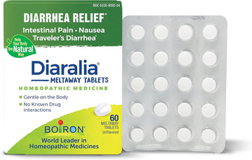 Boiron Diaralia Tablets For Diarrhea Relief, Gas, Bloating, Intestinal Pain, And Travler'S Diarrhea - 60 Count