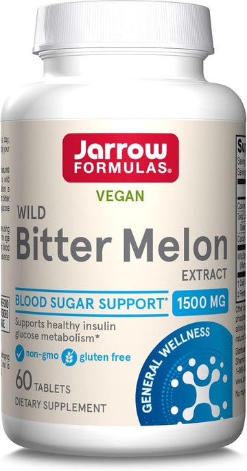 Jarrow Formulas Wild Bitter Melon Extract 1500 Mg - 60 Tablets - Patented & Clinically Tested - Dietary Supplement Supports Insulin-Glucose Metabolism - 30 Servings