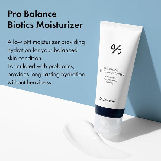 Leegeehaam Dr.Ceuracle Pro Balance Biotics Moisturizer (100 Ml / 3.38 Fl. Oz.) - Daily Hydrating Facial Cream For All Skin Types, Low Ph Moisture Skin Barrier