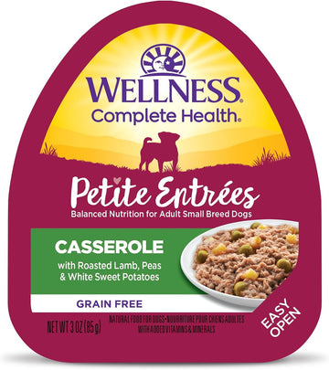 Wellness Petite Entrées Casserole With Roasted Lamb, Peas & White Sweet Potatoes, 3-Ounce Cup (Pack Of 12)