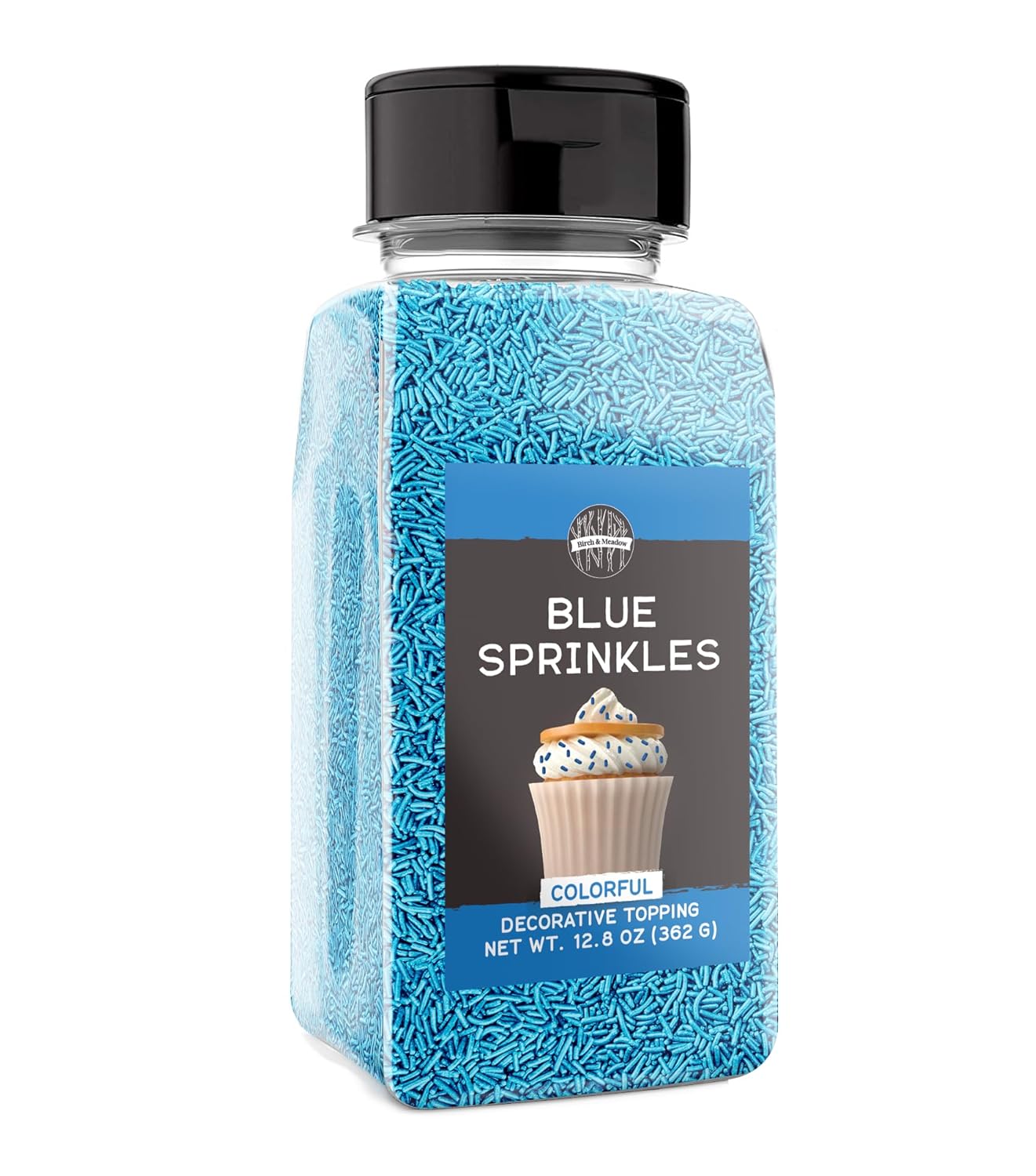 Birch & Meadow Blue Sprinkles, 12.8 Oz, Decorative & Fun Topping, Crunchy Texture