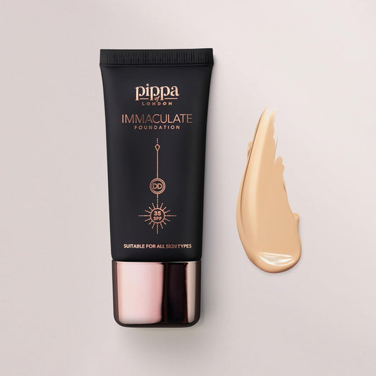 Pippa Of London Immaculate Liquid Foundation, Pecan 207, Lightweight, Medium Coverage, Matte Finish Sp35