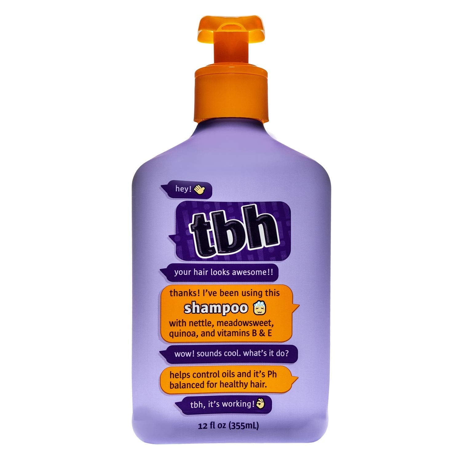 Tbh Teen And Kids Shampoo For Oily Hair, Sulfate And Paraben Free - 12 Oz