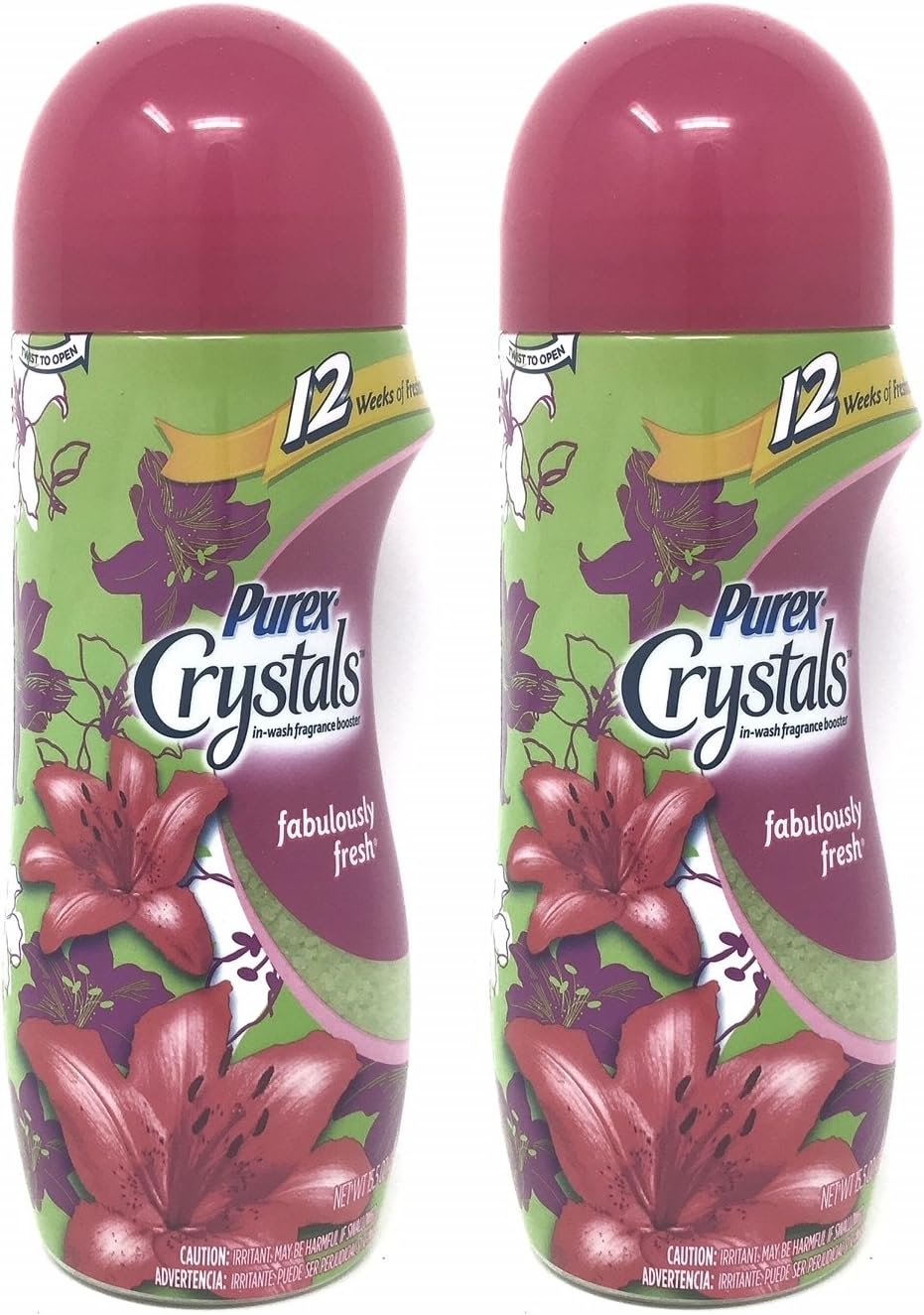 Purex Crystals In-Wash Fragrance Booster, Fabulously Fresh, 15.5 Ounces (Pack of 2)