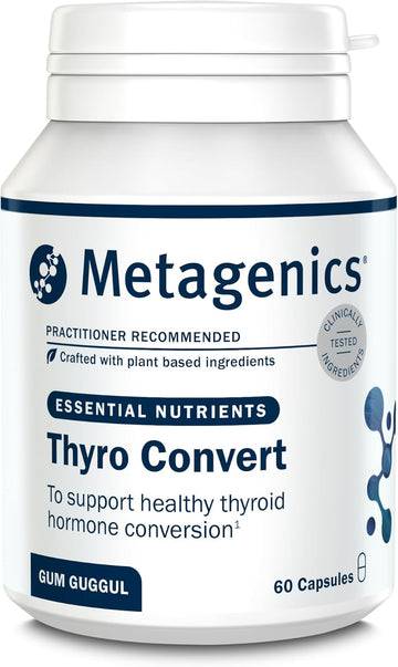 Metagenics Thyro Convert With Gum Guggul Resin - With Ashwagandha, Selenium & Zinc For Healthy Thyroid Hormone Conversion - 60 Capsules
