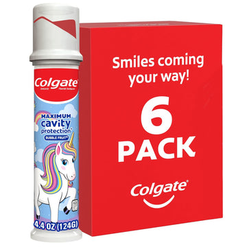 Colgate Kids Unicorn Toothpaste Pump, 4.4 Ounce, 6 Pack