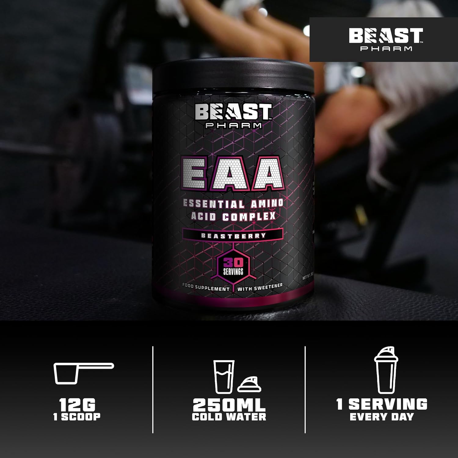 Beast | Protein Shaker Bottle + EAA Amino Acid Powder Samples | 5 Sachets + 1000ml Shaker Gym Gift Set : Amazon.co.uk: Health & Personal Care