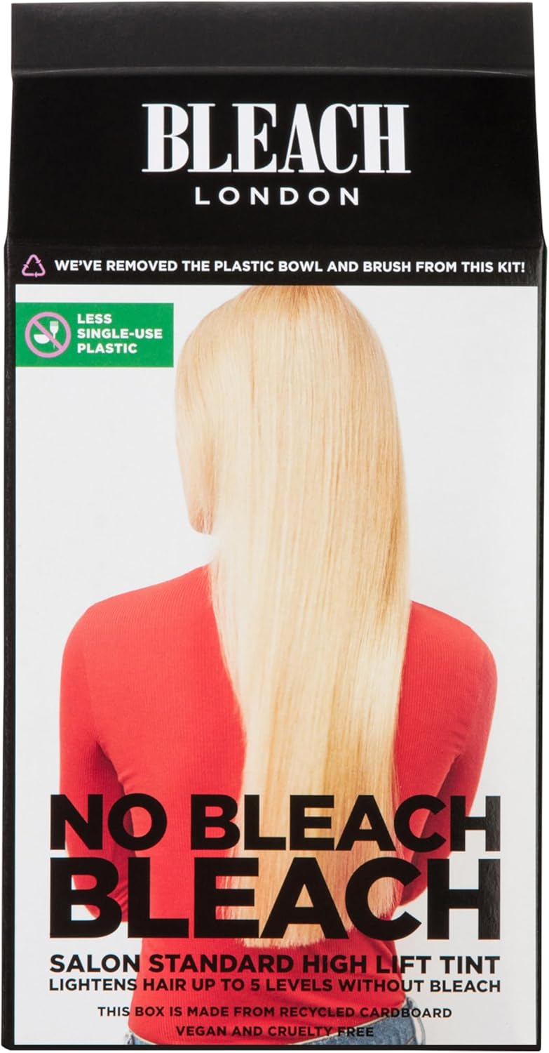 Bleach London No Bleach Bleach - Persulfate-Free High Lift Tint For Gentle Lightening - Takes Hair Up To 5 Shades Lighter - Suitable For All Hair Types - (Complete Kit)