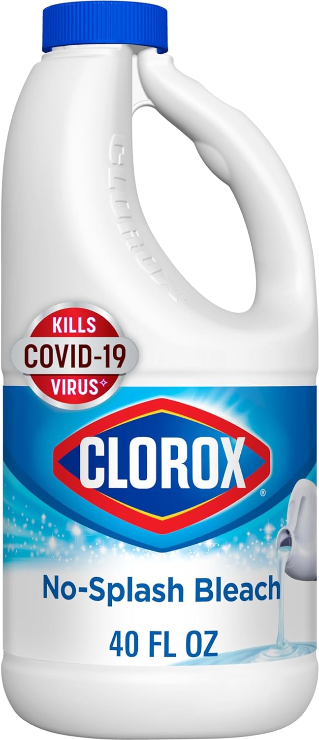 Clorox Splash-Less Bleach1, Disinfecting Bleach, Regular 40 Fluid Ounce Bottle (Package May Vary)