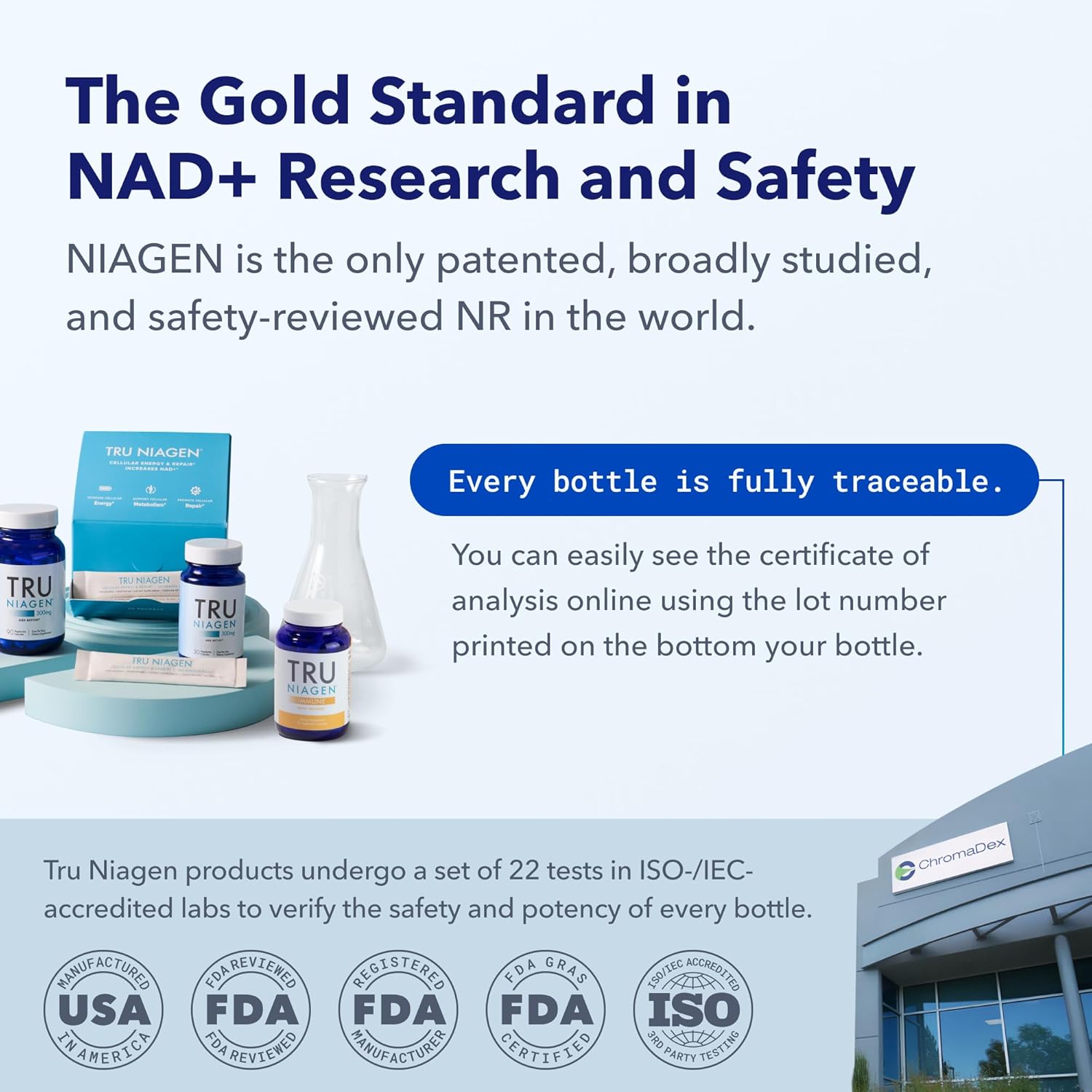 Buy Tru Niagen Patented Nad+ Supplement For Anti Aging And Cell Regeneration, 300 Mg Niagen, 30 Servings | Supports Cellular Energy, Brain, Muscle | Nicotinamide Riboside (Nr) Take 1 Daily | 1 Bottle On  Free Shipping On Qualified Orders