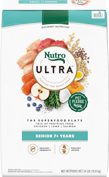 Nutro Ultra Senior Dry Dog Food With A Trio Of Proteins From Chicken, Lamb And Salmon, 24 Lb. Bag