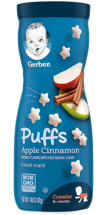 Gerber Graduates Puffs Cereal Snack, Apple Cinnamon, 1.48 Ounce