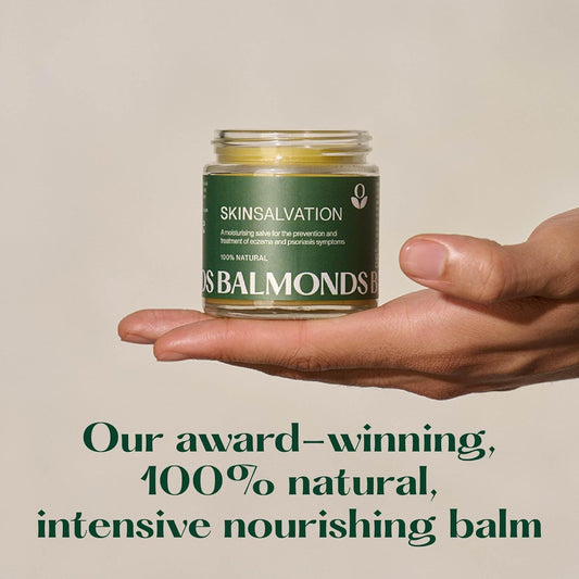 Balmonds Skin Salvation Moisturising Balm 50Ml - Natural Eczema & Psoriasis Treatment Suitable For All Ages, Handmade In Uk