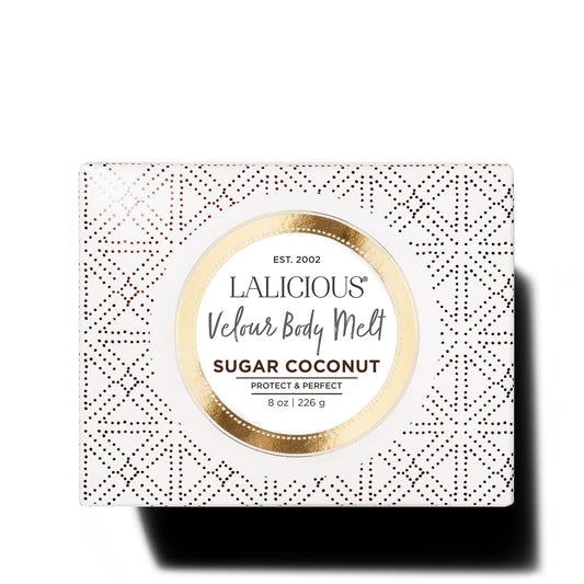 Lalicious Sugar Coconut Velour Body Melt - Multitasking Gel-To-Oil Skin Moisturizer With Macadamia Oil & Coconut Oil - Shave Gel, Hair/Scalp/Hand/Foot Mask - Help Prevent Stretch Marks (8Oz)