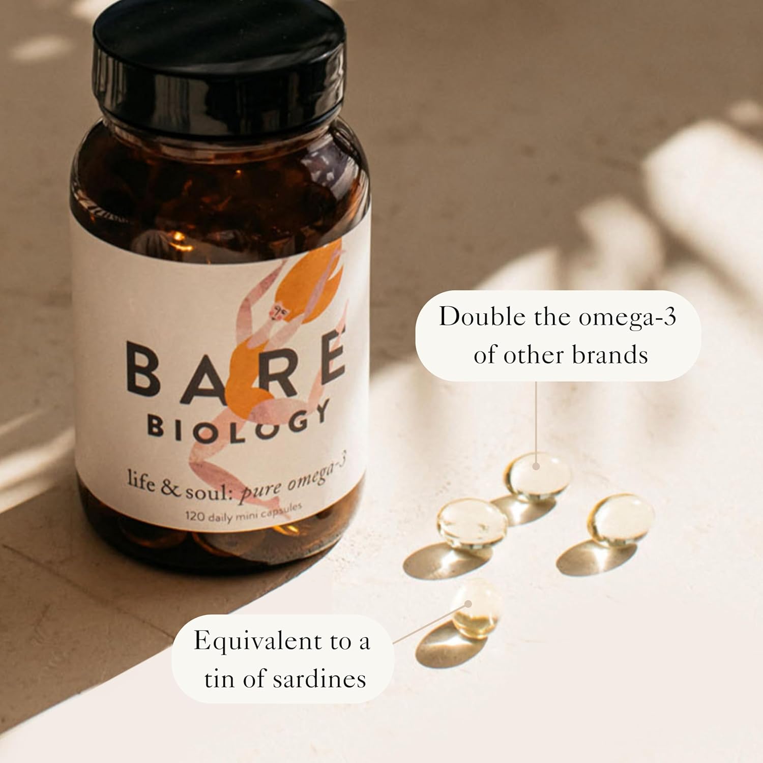 Bare Biology Life & Soul Omega 3 Fish Oil Mini Capsules - All Round Br