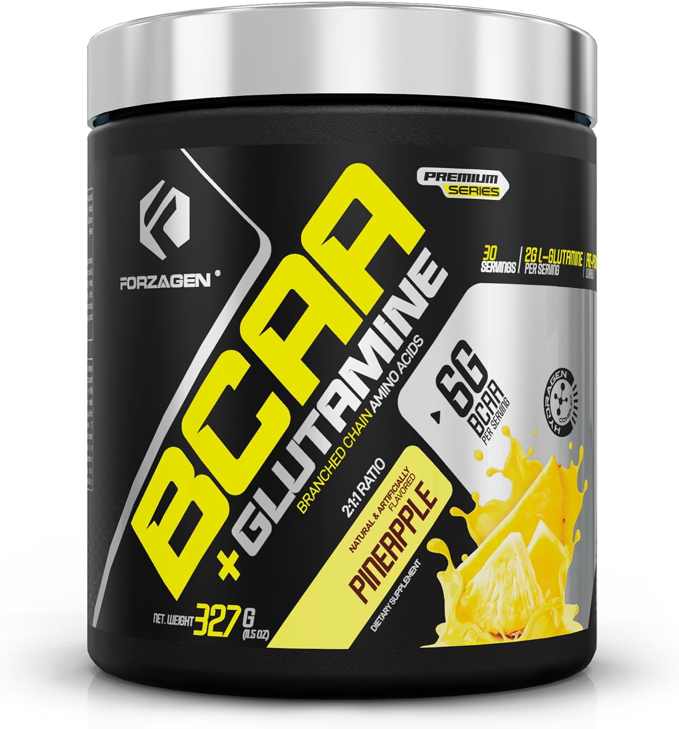 Forzagen Bcaas Amino Acids Powder With Glutamine Bcaa Powder, Branched Chain Amino Acids Supplements Powder, Bcaa Lean Energy Pre Workout - Post Workout Muscle Recovery Powder, 30 Servings