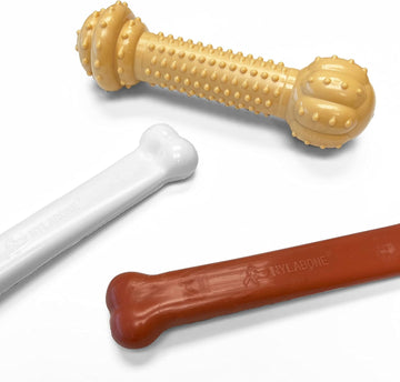 Nylabone Power Chew Classic Bone Chew Toy For Dogs, Durable Dog Toys For Aggressive Chewers, Chicken Flavor, Large/Giant - Up To 50 Lbs. (3 Count)