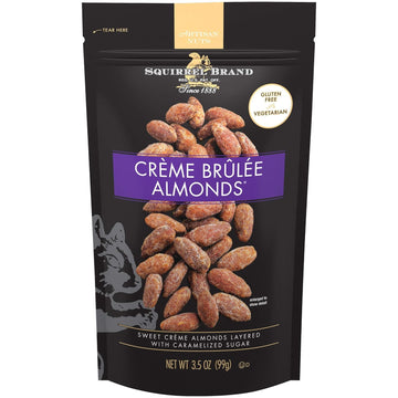 Squirrel Brand Crème Brulee Almonds, 3.5 Oz Resealable Bag