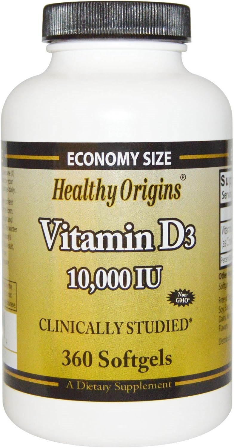 Healthy Origins Vitamin D3-10000 IU - 360 Softgels