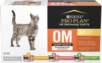 Purina Om Savory Selects Wet Cat Food Variety Pack - (Pack Of 24) 5.5 Oz. Cans