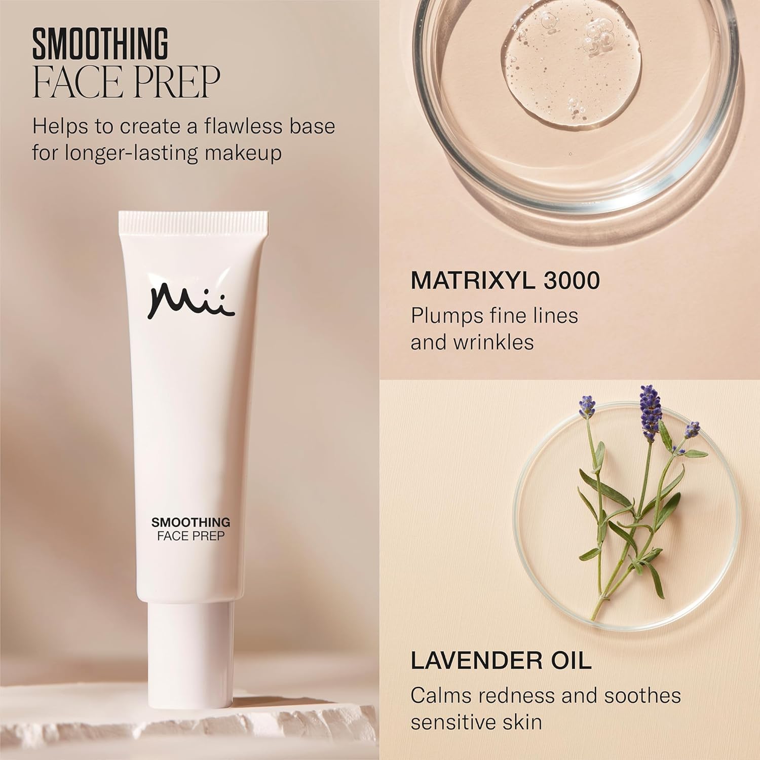 Mii Cosmetics Primer Makeup, Smoothing Face Prep, Blurs Fine Lines and Pores, Firms and Plumps, Longer Lasting, 30 ml : Amazon.co.uk: Beauty