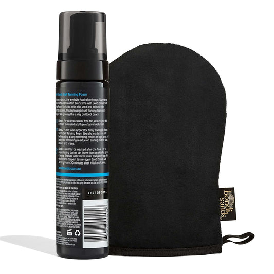 Bondi Sands Self Tanning Foam + Application Mitt | Includes Lightweight Sunless Foam + Reusable Mitt for a Flawless Finish