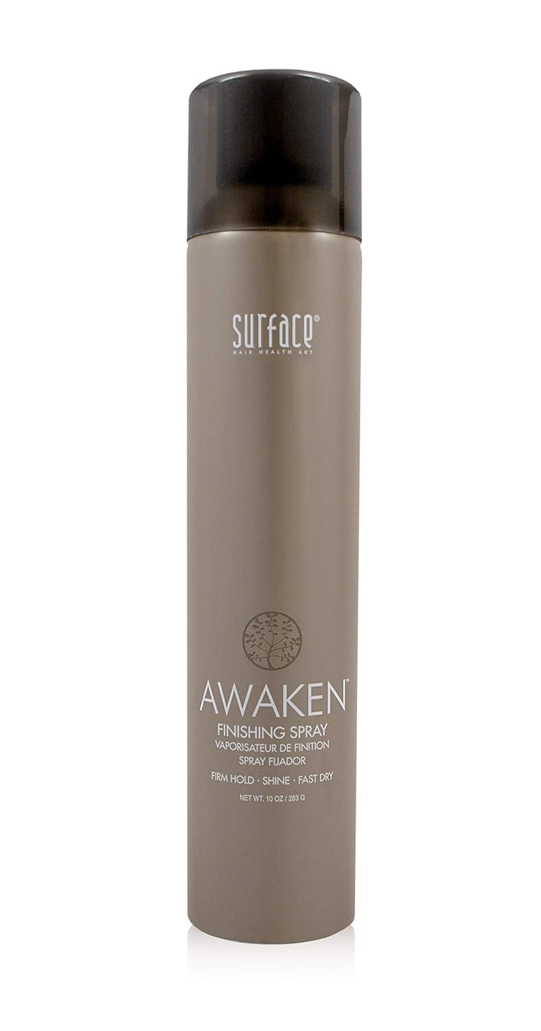 Surface Hair Awaken Finishing Spray, Thicken, Rejuvenate And Revitalize With A Firm Hold, Vegan And Paraben Free, 10 Fl. Oz