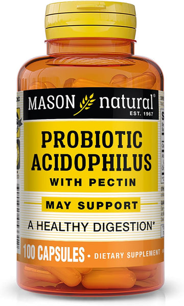 Mason Natural Acidophilus with Pectin Capsules, Digestive Aid - 100 Ea