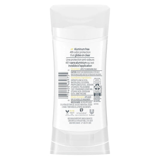 Dove Aluminum Free Deodorant For Women 3 Count Sensitive 72 Hour Odor Protection 2.6 Oz