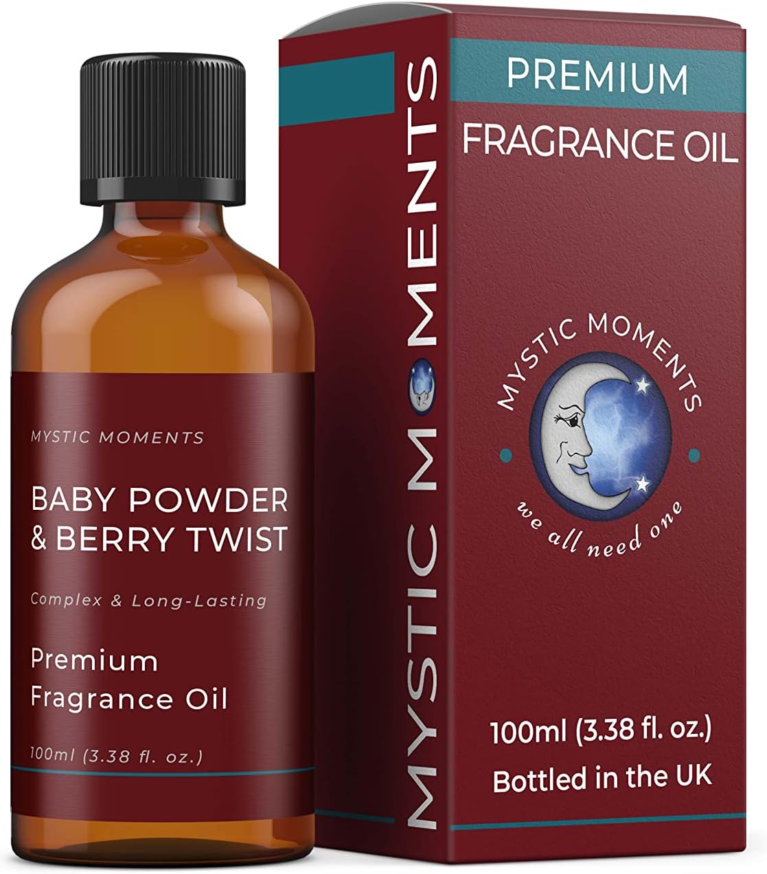 Mystic Moments | Baby Powder & Berry Twist Fragrance Oil 100ml - Perfect for Soaps, Candles, Bath Bombs, Oil Burners, Diffusers and Skin & Hair Care Items