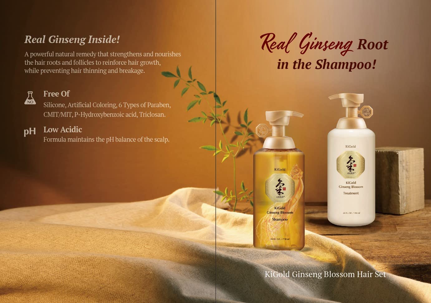 Daeng Gi Meo Ri - Ki Gold Ginseng Blossom Treatment, No Silicone, For Glossy and Elastic Hair, Deeply Hydrating and Moisturizing, 710ml : Beauty & Personal Care