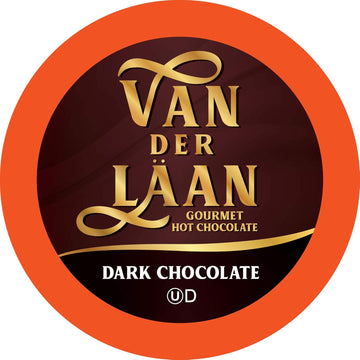 Van Der Laan Chocolate Hot Cocoa Pods, Dark Chocolate Gourmet Dutch Chocolate Compatible With K Cup Brewers Including 2.0, 40 Count