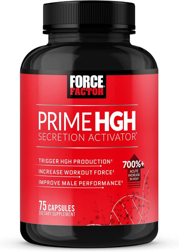 Force Factor Prime Hgh Secretion Activator Supplement For Men With L-Arginine And L-Glutamine To Trigger Hgh Production, Boost Workout Force, And Improve Athletic Performance, 150 Capsules