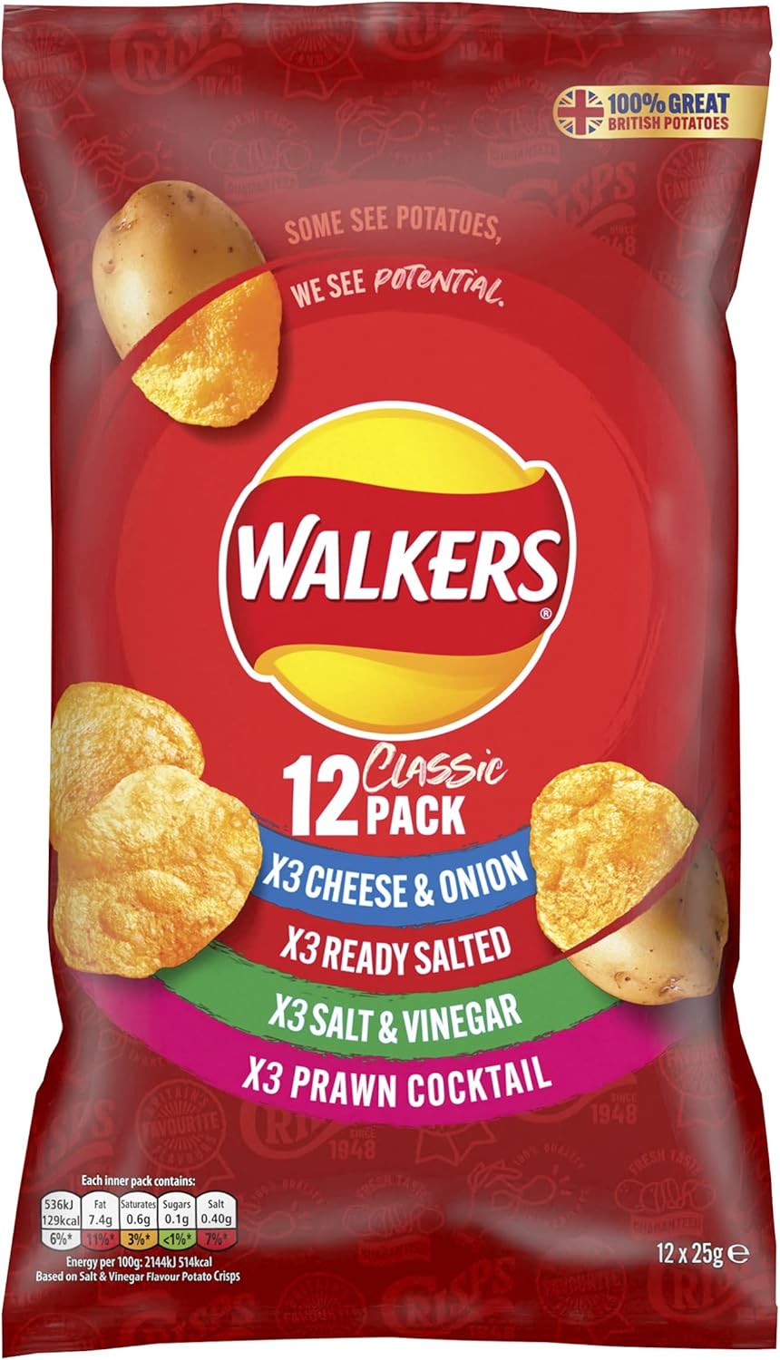 Walkers Classic Variety Crisps, 12 x 25g : Amazon.co.uk: Grocery