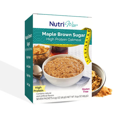 Nutriwise – High Protein 15G Oatmeal | 7/Box | Weight Loss, Diet, Keto Friendly, Hunger Control, Meal Replacement | Gluten Free, Low Calorie, Low Carb, Sugar Free (Maple Brown Sugar)