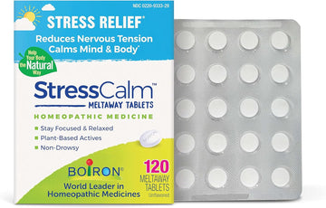 Boiron Stresscalm Tablets For Relief Of Stress, Anxiousness, Nervousness, Irritability, And Fatigue - 60 Count