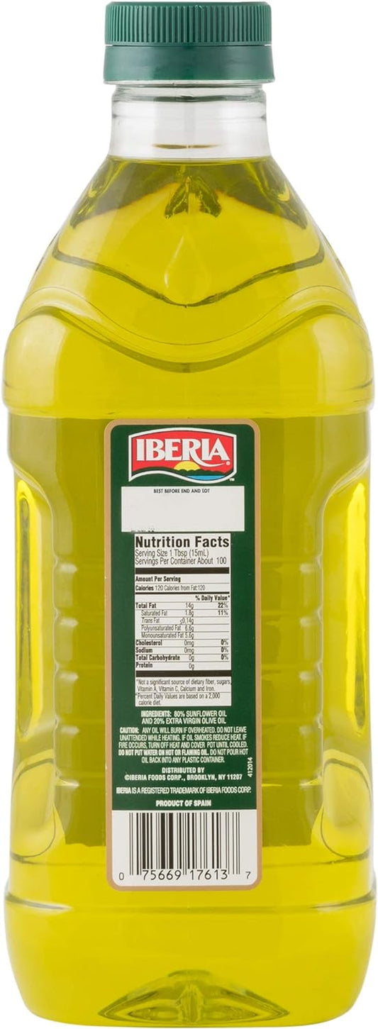 Iberia Extra Virgin Olive Oil & Sunflower Oil Blend, 51 Fl Oz
