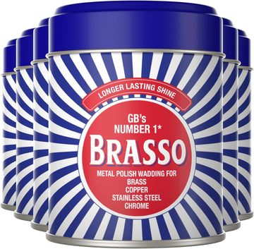 Brasso Metal Polish Wadding Pack Of 6, 75G Each - Ideal For Metals