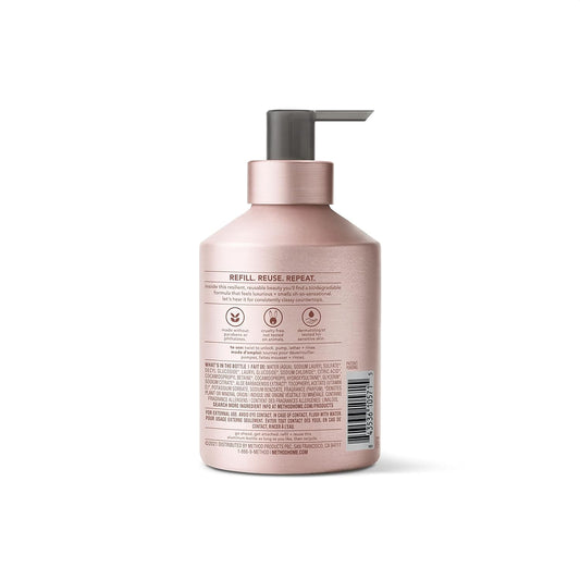 Method Gel Hand Soap, Vanilla + Raspberry, Reusable Pink Aluminum Bottle, Biodegradable Formula, 12 oz (Pack of 3)