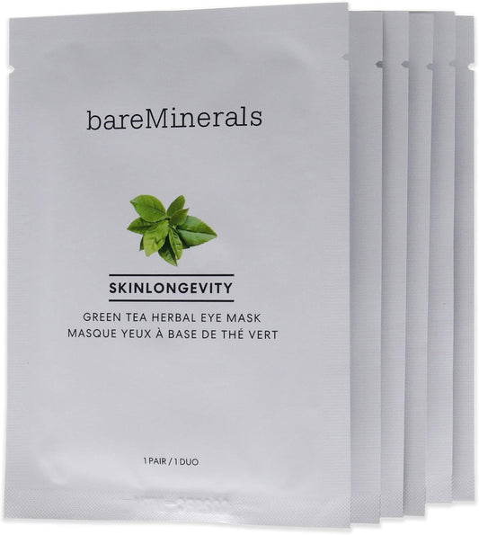 bareMinerals Skinlongevity Green Tea Herbal Eye Mask For Unisex 6 Pairs Mask