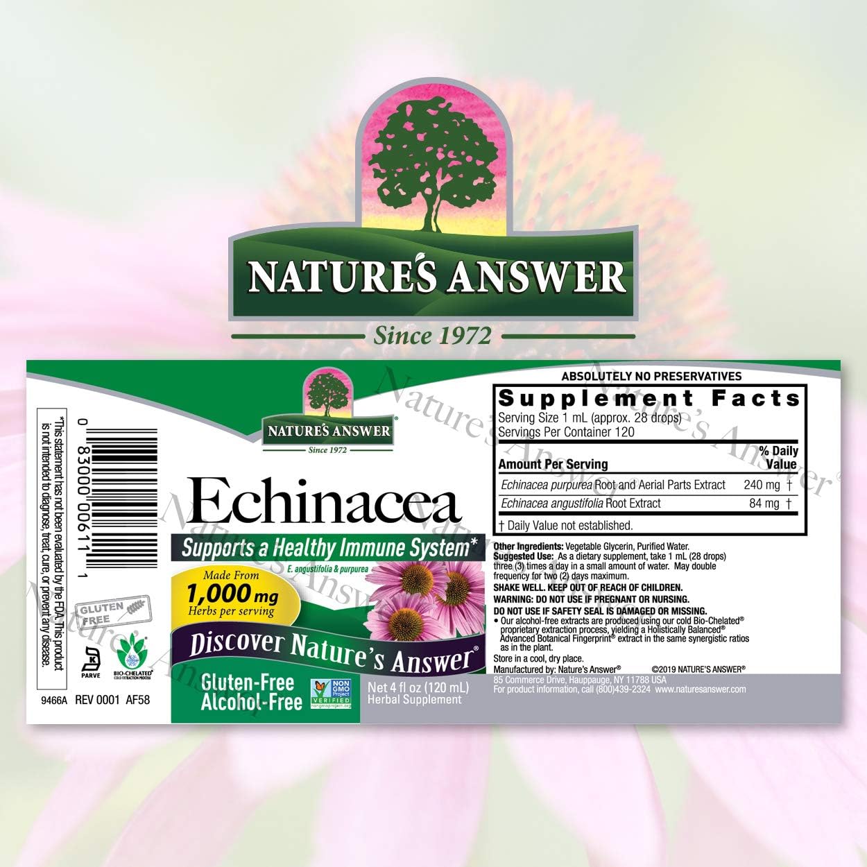 Nature's Answer Echinacea | . Supports a Healthy Immune System | Non-GMO | Alcohol-Free, Gluten-Free, Vegan, Kosher Certified & No Preservatives 4  